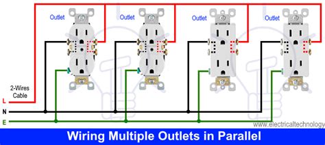 electrical outlet box in parralel|2 outlet wiring diagrams.